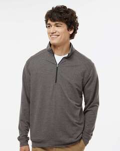 J. America 8434 - Omega Stretch Quarter-Zip Pullover Charcoal Triblend