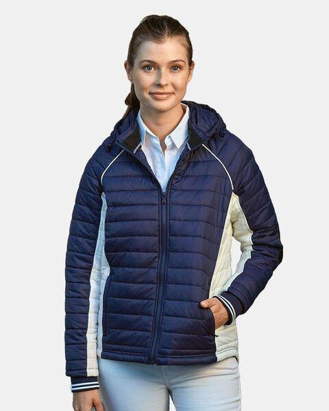 Nautica N17187 - Womens Nautical Mile Hooded Puffer Jacket