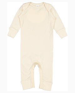 Rabbit Skins 4412 - Infant Baby Rib Coverall Natural