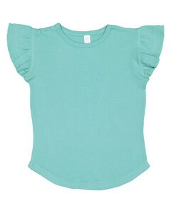 Rabbit Skins 3339 - Toddler Flutter Sleeve T-Shirt Saltwater