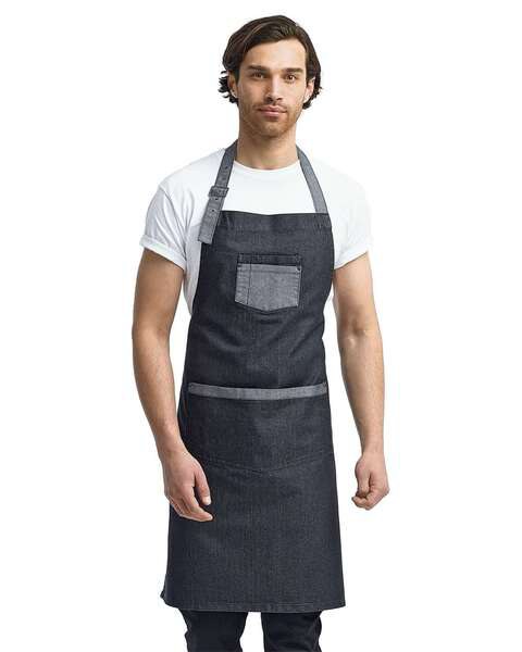 Artisan Collection by Reprime RP127 - Delantal con peto vaquero y bolsillos Domain Contrast