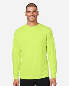 CORE365 CE10L - Unisex Capital Long Sleeve Performance T-Shirt Safety Yellow