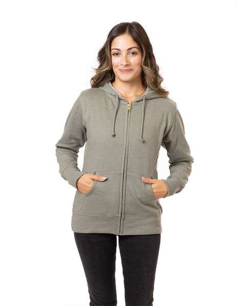 Econscious EC4580 - Womens Heathered Full-Zip Hooded Sweatshirt