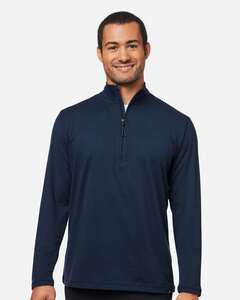 Glyder MDP1772 - Jersey jaspeado Fairway Quarter-Zip Pullover Navy Marble