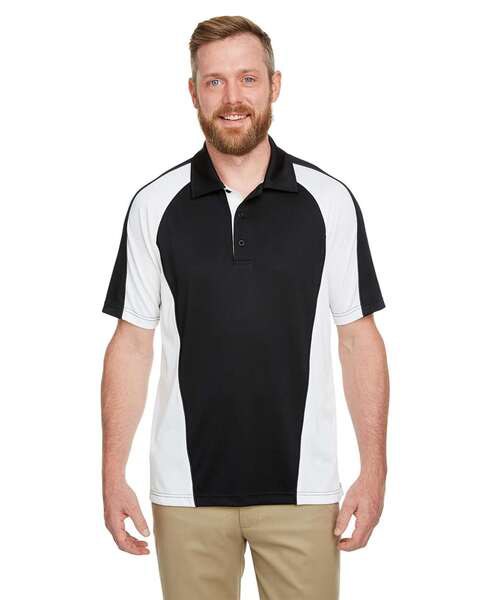Harriton M385 - Mens Advantage Snag Protection Plus IL Colorblock Polo