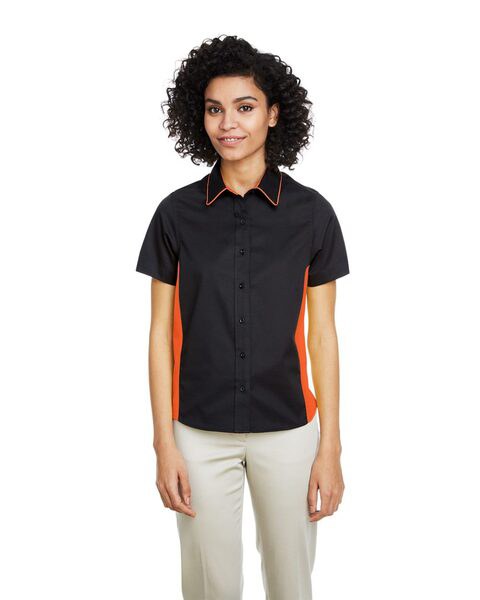 Harriton M586W - Womens Flash IL Colorblock Shirt