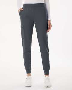 Jaanuu W40001P - Women's Rubi Ultrasoft Scrub Joggers - Petite Sizes Carbon Grey
