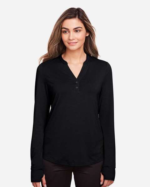 North End NE400W - Womens JAQ Snap-Up Stretch Performance Pullover