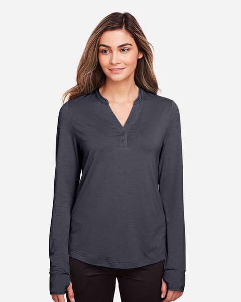 North End NE400W - Womens JAQ Snap-Up Stretch Performance Pullover