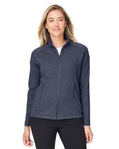 North End NE727W - Women's Spirit Textured Full-Zip Classic Navy Heather