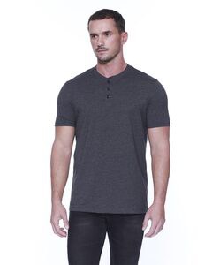 StarTee ST2460 - Camiseta CVC Henley Carbón de leña Heather