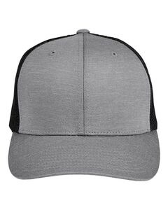 Team 365 TT802Y - Youth Zone Sonic Heather Trucker Cap Dark Grey Heather/ Black
