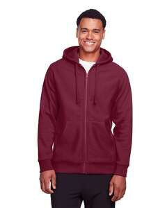 Team 365 TT95 - Unisex Zone HydroSport™ Heavyweight Full-Zip Hooded Sweatshirt Sport Dark Maroon
