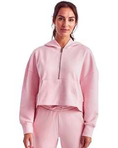 TriDri TD077 - Women's Alice Half-Zip Hooded Sweatshirt Light Pink