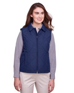 UltraClub UC709W - Women's Dawson Quilted Hacking Vest Black
