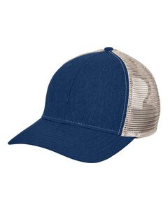 Big Accessories BA540 - Sport Trucker Cap Navy/ Tan