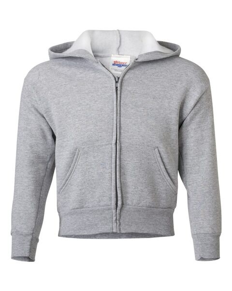 Hanes P480 - Sudadera con capucha y cremallera completa EcoSmart® Youth